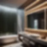 Innovative lighting design in modern bathroom