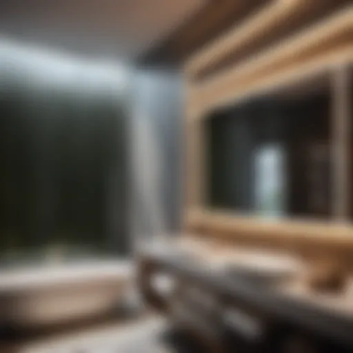 Innovative lighting design in modern bathroom