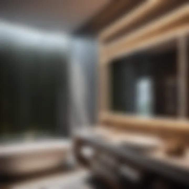 Innovative lighting design in modern bathroom
