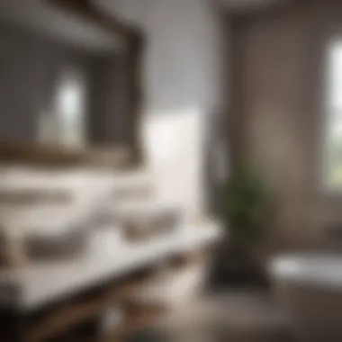 Elegant bathroom featuring luxurious materials