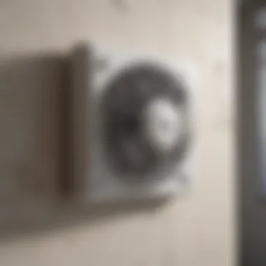 Illustration demonstrating a damaged bathroom fan