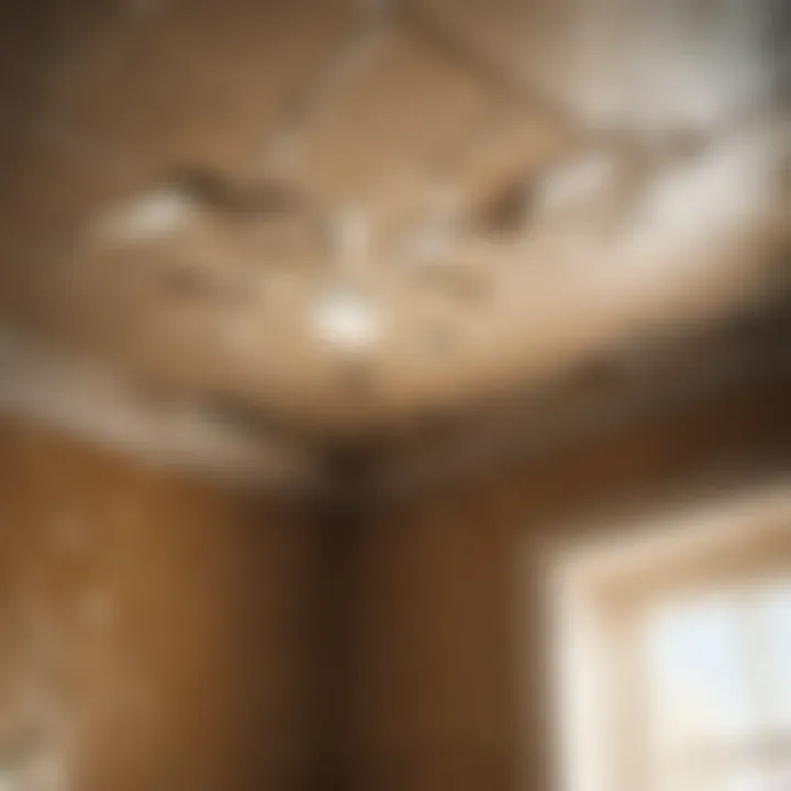 Damaged Bathroom Ceiling Damaged bathroom ceiling due to water leak