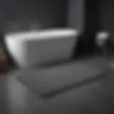 Sophisticated Dark Grey Mat in Modern Setting Sophisticated dark grey bathroom mat enhancing a modern bathroom