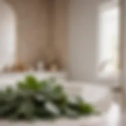 Fresh Eucalyptus Leaves in Bathroom