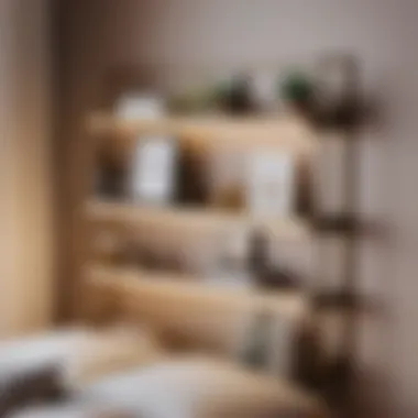 Bedroom Shelf Organizer with Decorative Elements