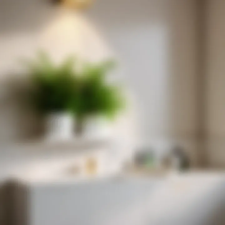 Greenery Infused Design Element Decorative Bathroom Wall Shelves with Plants