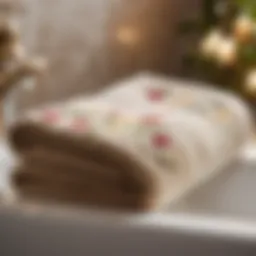 Exquisite Floral Embroidery Bath Towel