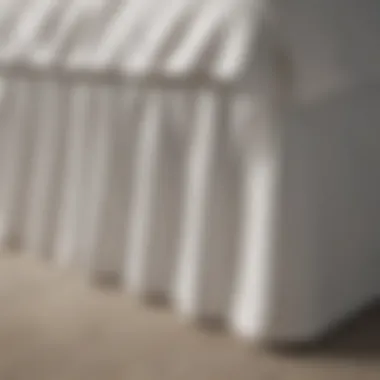Diverse Materials for White Bed Skirts Variety of materials used in bed skirts