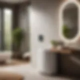 Sleek Dehumidifier Integration in Contemporary Bathroom Dehumidifier in modern bathroom