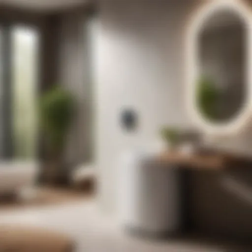 Sleek Dehumidifier Integration in Contemporary Bathroom Dehumidifier in modern bathroom