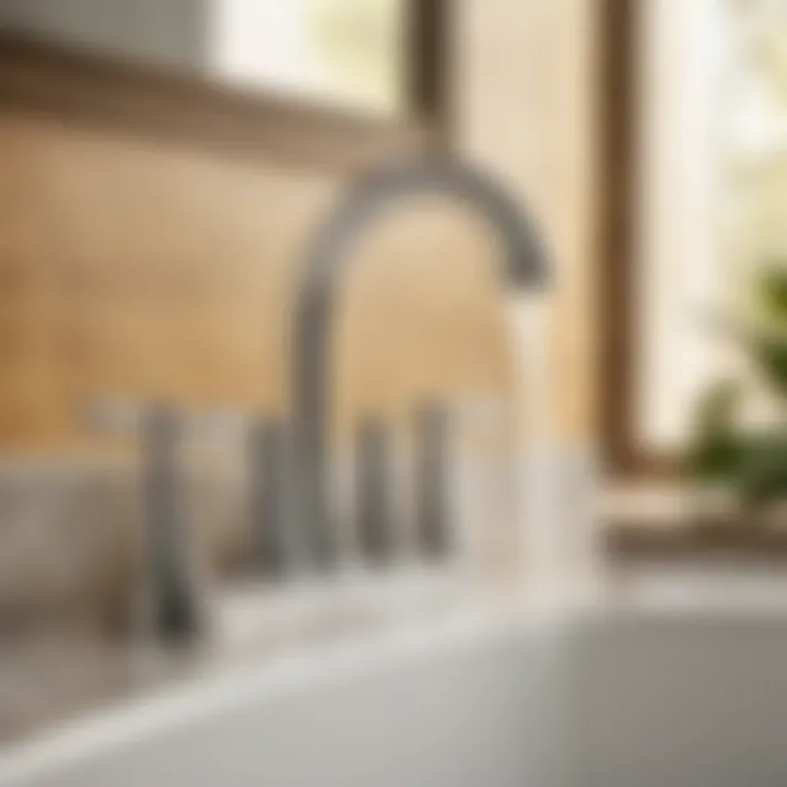 Elegant Delta Bath Collection faucet in luxurious bathroom setting