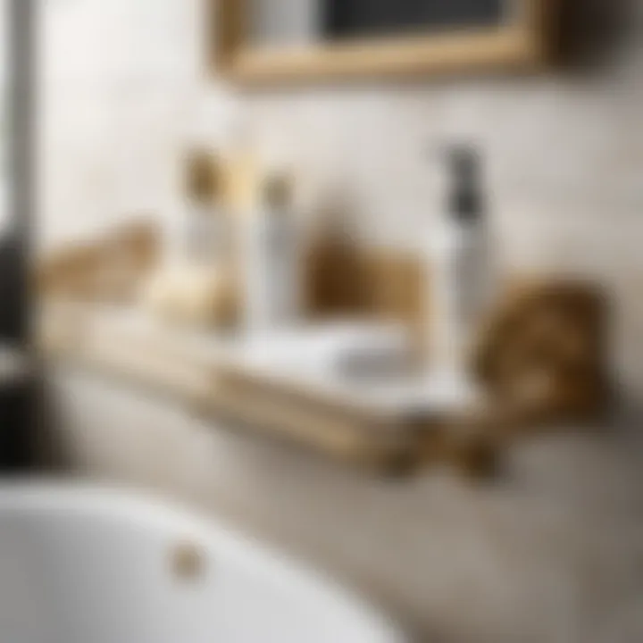 Classic Delta Bathroom Shelf with Vintage Decor