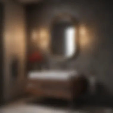 Detailed view of high-quality bathroom materials and textures.