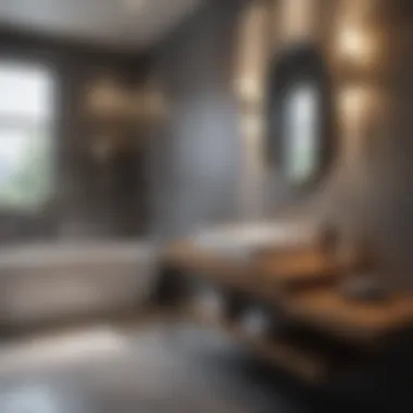 A serene and stylish bathroom space after remodeling.