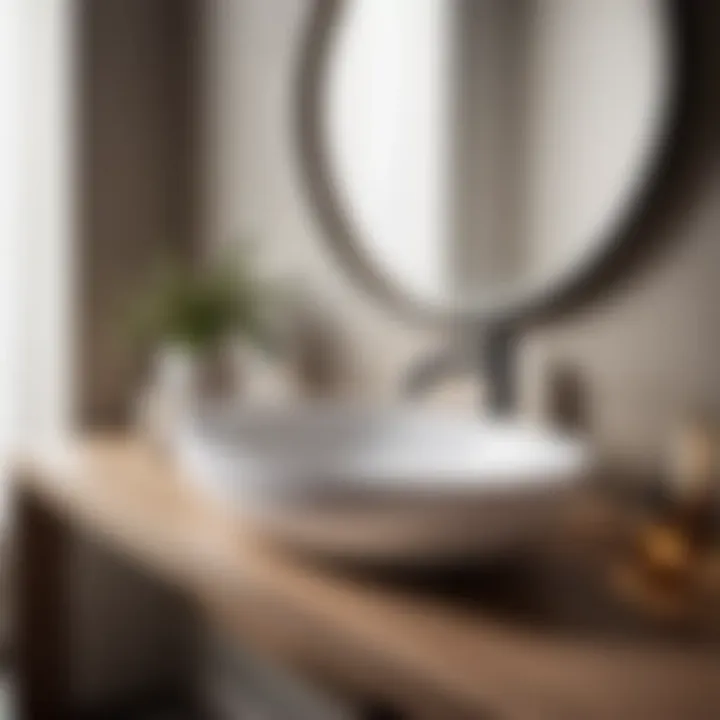 Modern Elegance of Drop-In Oval Sink Elegant drop-in oval bathroom sink without faucet holes in modern bathroom