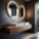 Elegant free-standing sink in modern bathroom