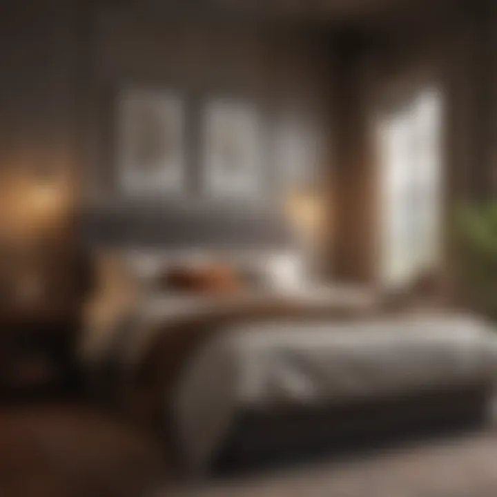 Cozy bedroom design with warm tones and soft textures
