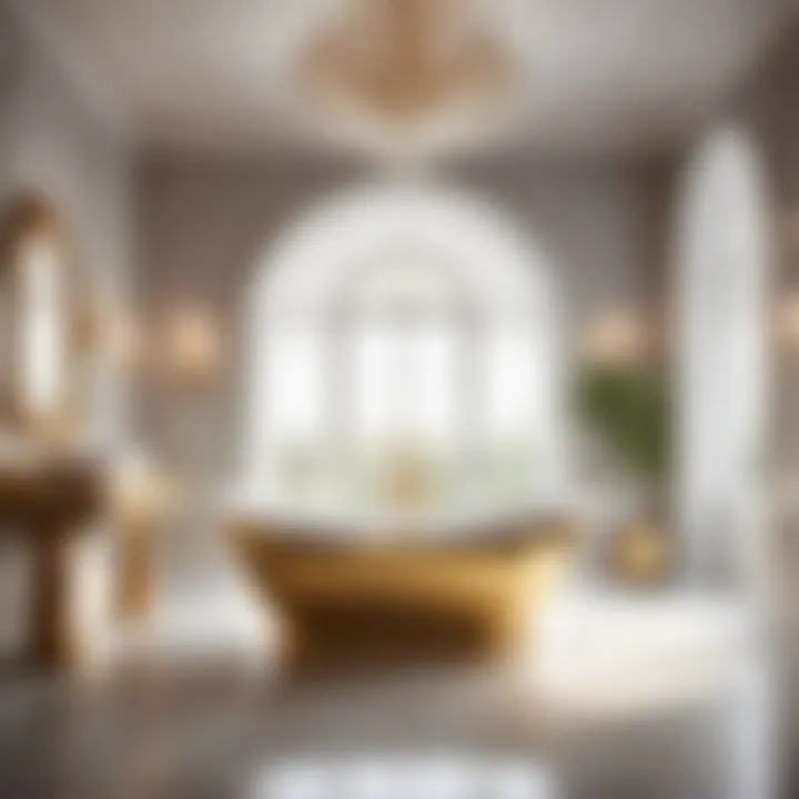 Intricate Sophistication Luxurious freestanding bath with intricate design details