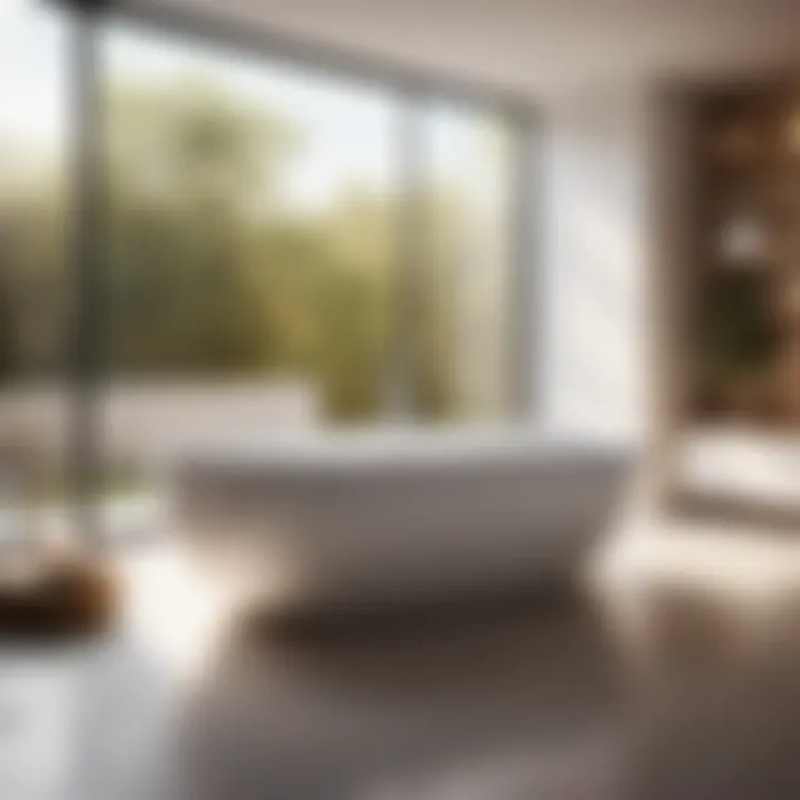 Harmonious Fusion Harmonious blend of modern and classic freestanding bath