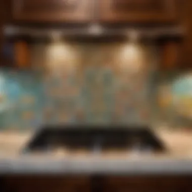 Designer Tiled Backsplash in Custom Kitchen