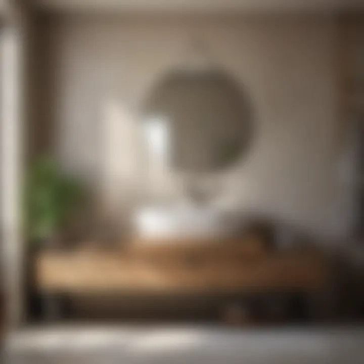Calming color palette with earthy tones in bathroom decor