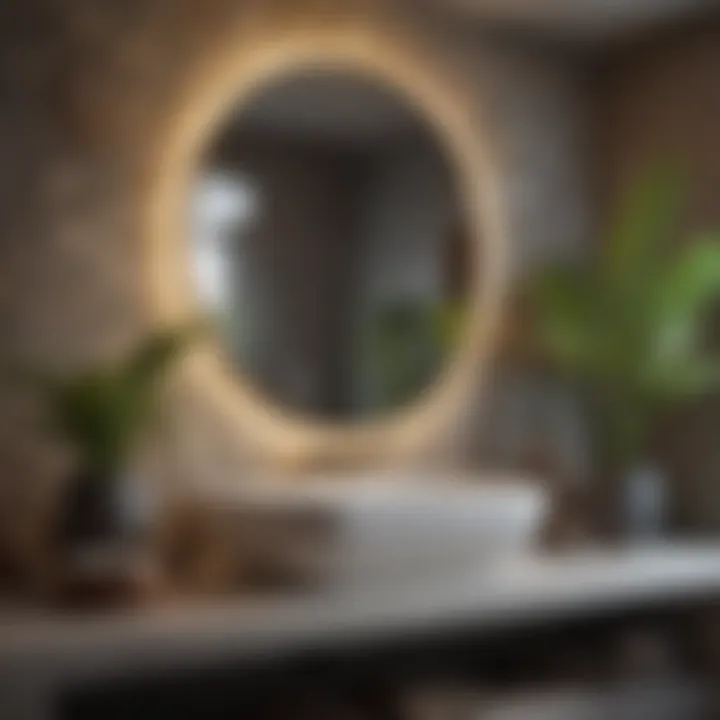 Incorporating natural elements like plants and stones in bathroom