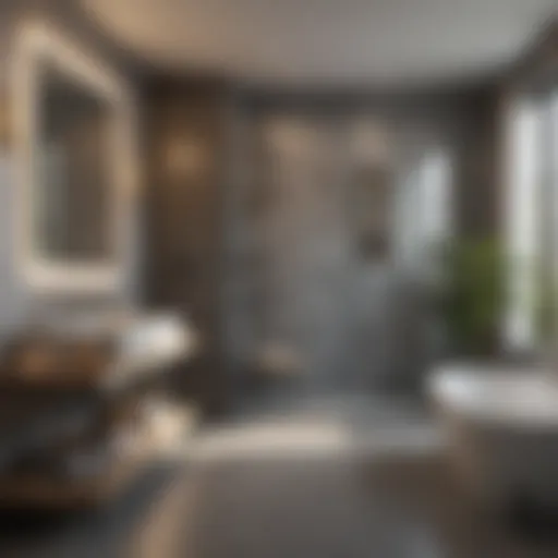Accessible bathroom layout showcasing spacious design