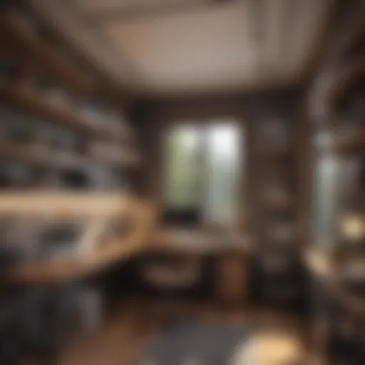 Innovative tiny house office layout