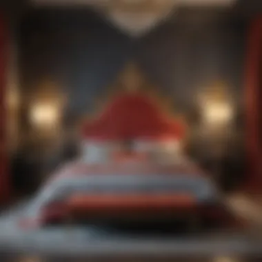 Bold Luxury Bedroom Luxury bedroom with bold colors and statement accessories