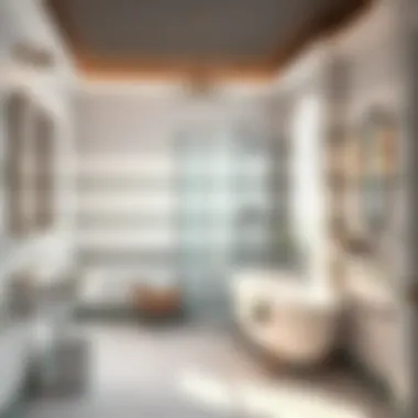 Accessible Bathroom Design for Seniors A spacious bathroom designed for elderly accessibility with grab bars and non-slip flooring