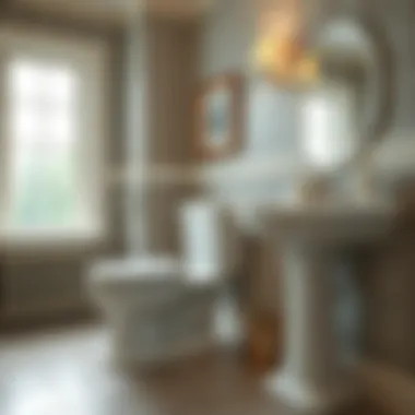Safety Features for Elderly Bathrooms Close-up of safety features like raised toilet seats and easy-to-reach faucets
