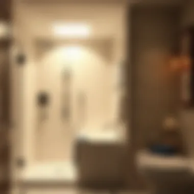 Walk-In Shower for Enhanced Safety Elegant shower area featuring a walk-in design suitable for seniors
