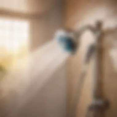 Senior-friendly handheld showerhead in use