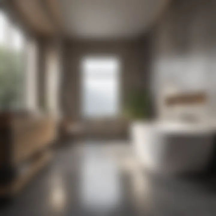 Trendy bath space exemplifying contemporary design styles