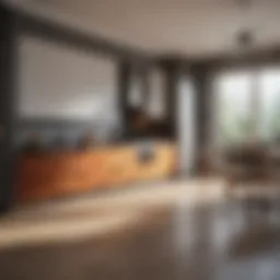 Elegant kitchen interior showcasing innovative design elements