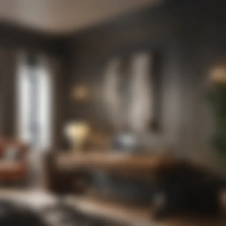 Fusing Creativity and Function in the Master Bedroom Organized workspace with artistic flair