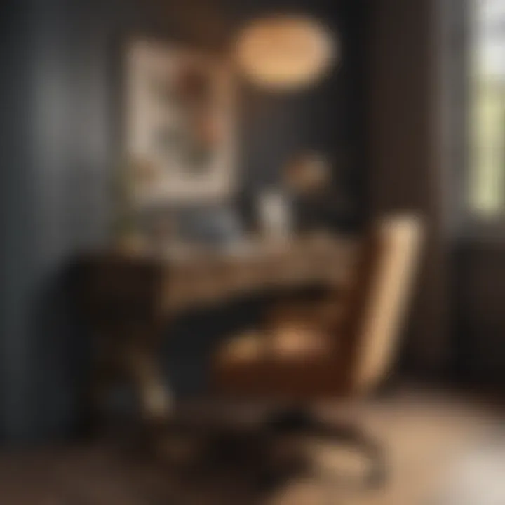 Chic Desk Setup for a Relaxing Retreat Cozy reading corner with a stylish desk