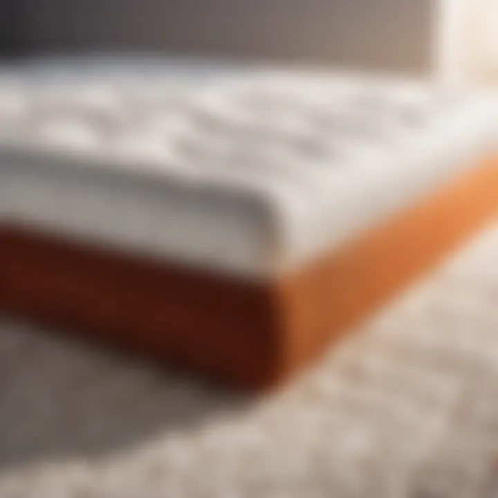 Detailed cross-section of 8-inch coil futon mattress layers