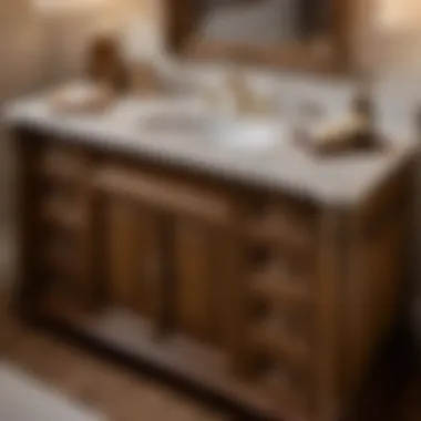 Exquisite Final Flourishes Detailed finishing touches on painted oak bathroom vanity