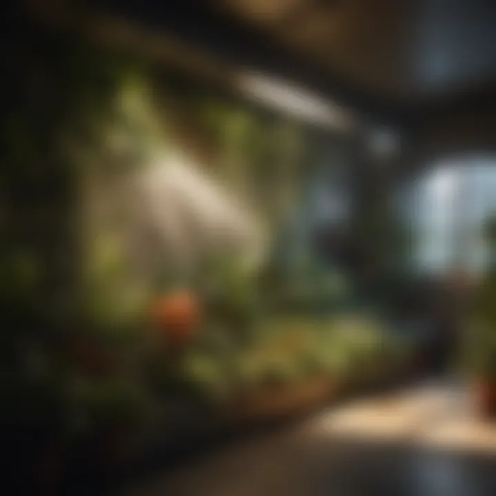 Indoor garden thriving under the right LED lighting
