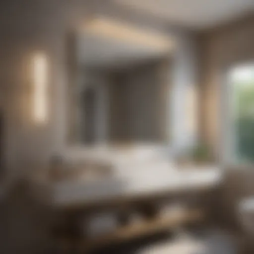 Elegant light fixtures enhancing a modern bathroom vanity