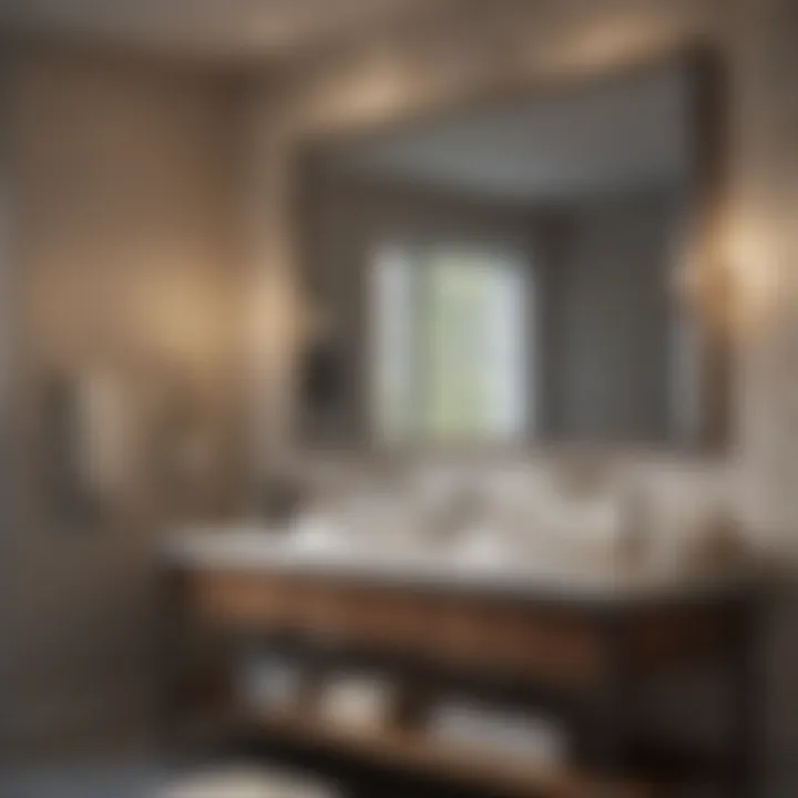 Properly installed light fixtures over a stylish bathroom vanity