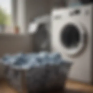 Freshly Cleaned Clothes Ready to Wear A clean laundry basket filled with freshly washed clothes