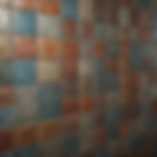 Elegant tile display showcasing various textures and colors