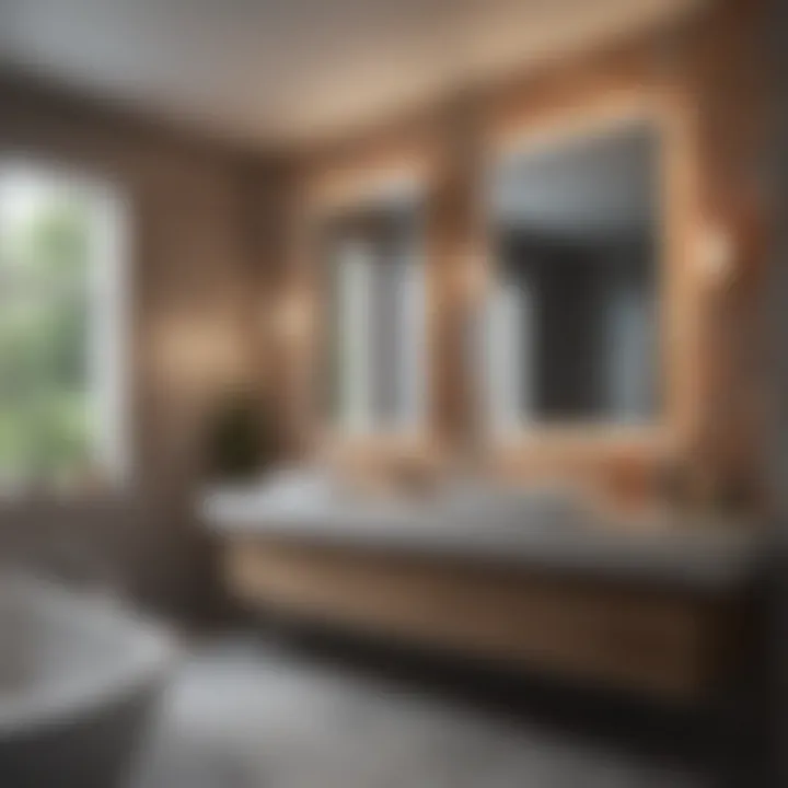 Modern bathroom featuring Devereaux Tile & Bath products