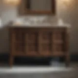 Elegant discontinued bathroom vanity with intricate carvings