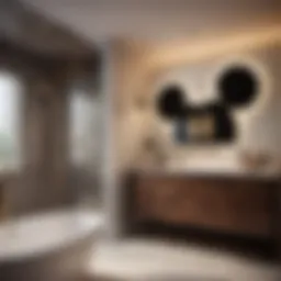 Disney bathroom set with Mickey Mouse silhouette