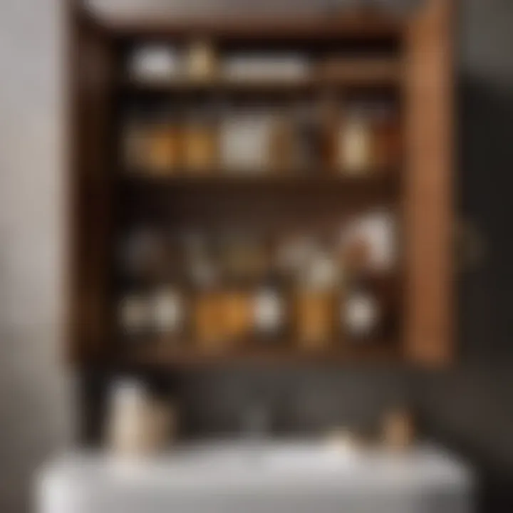 DIY bathroom storage solutions without a traditional medicine cabinet