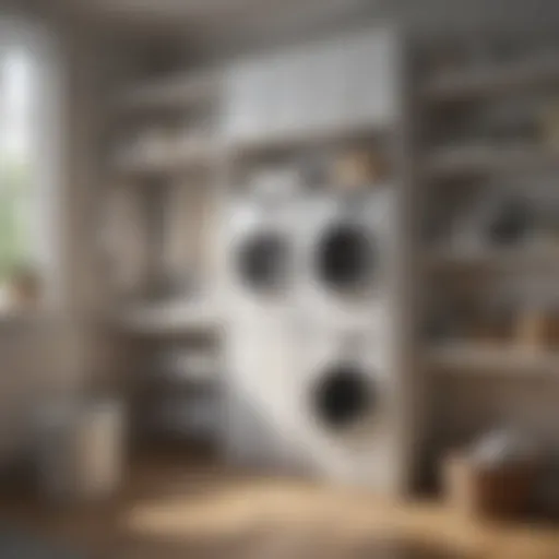 Innovative laundry room shelf design with adjustable compartments