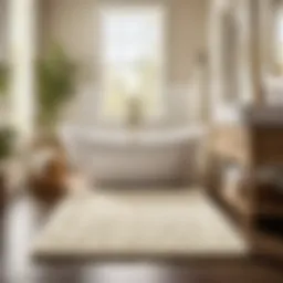 Luxurious Dollar General Bath Rug in Ivory Shade